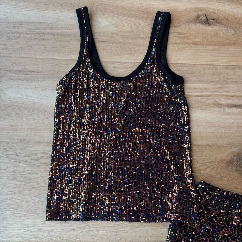 New Pol Matching Black Sparkly Sequin Set Size Sm… - image 4